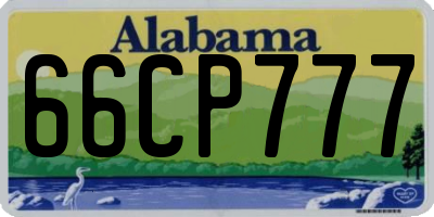 AL license plate 66CP777