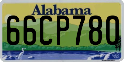AL license plate 66CP780