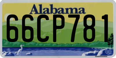 AL license plate 66CP781
