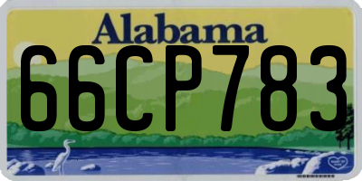 AL license plate 66CP783