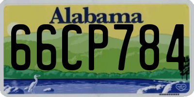 AL license plate 66CP784