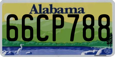 AL license plate 66CP788