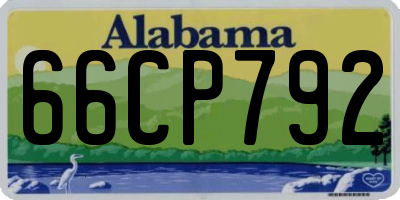 AL license plate 66CP792