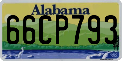 AL license plate 66CP793