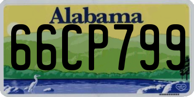 AL license plate 66CP799