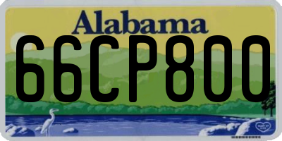 AL license plate 66CP800