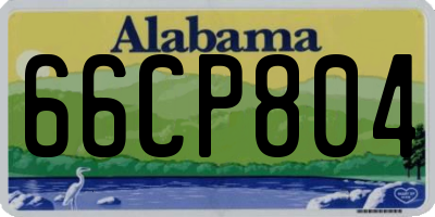 AL license plate 66CP804