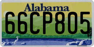 AL license plate 66CP805