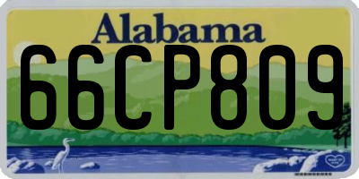AL license plate 66CP809