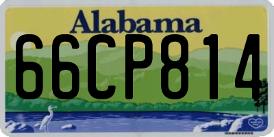 AL license plate 66CP814