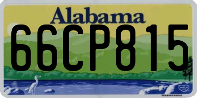 AL license plate 66CP815