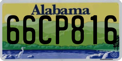 AL license plate 66CP816