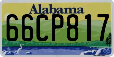 AL license plate 66CP817