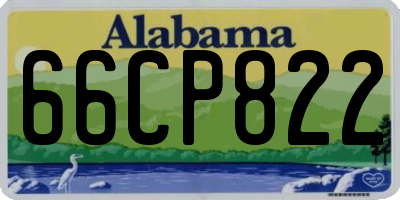 AL license plate 66CP822
