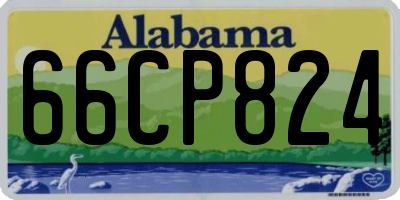 AL license plate 66CP824