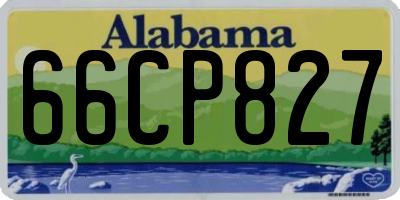AL license plate 66CP827