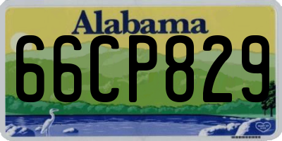 AL license plate 66CP829
