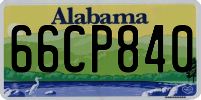 AL license plate 66CP840