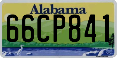AL license plate 66CP841