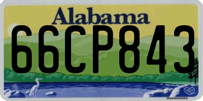 AL license plate 66CP843