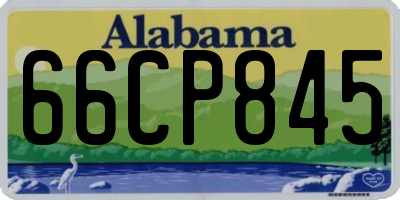 AL license plate 66CP845