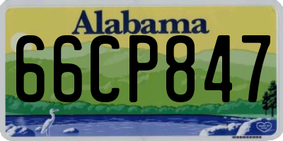 AL license plate 66CP847