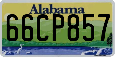 AL license plate 66CP857