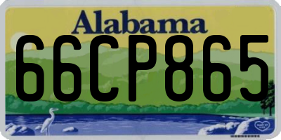 AL license plate 66CP865