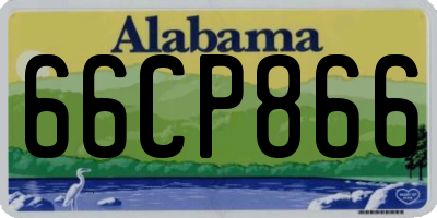 AL license plate 66CP866