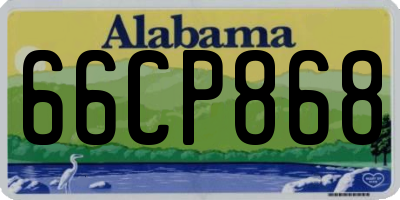 AL license plate 66CP868