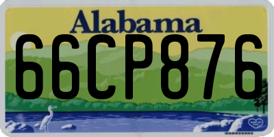 AL license plate 66CP876
