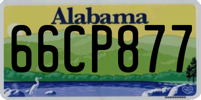 AL license plate 66CP877