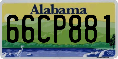 AL license plate 66CP881