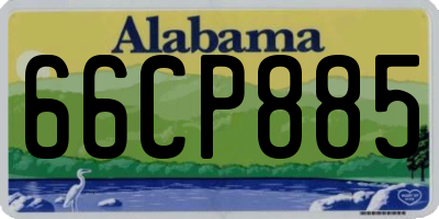 AL license plate 66CP885
