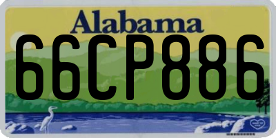 AL license plate 66CP886
