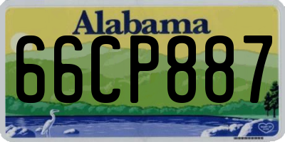 AL license plate 66CP887