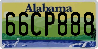 AL license plate 66CP888
