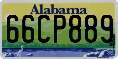 AL license plate 66CP889