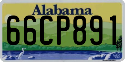 AL license plate 66CP891