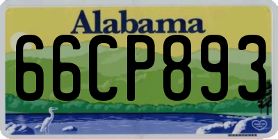 AL license plate 66CP893