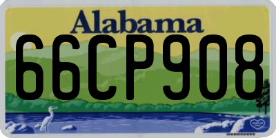 AL license plate 66CP908
