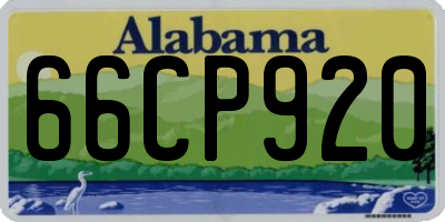 AL license plate 66CP920