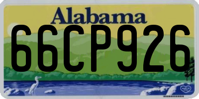 AL license plate 66CP926