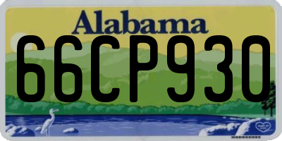 AL license plate 66CP930
