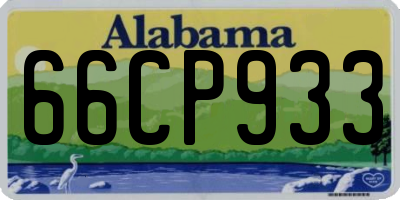AL license plate 66CP933