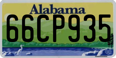 AL license plate 66CP935
