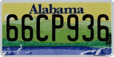AL license plate 66CP936