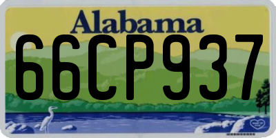 AL license plate 66CP937