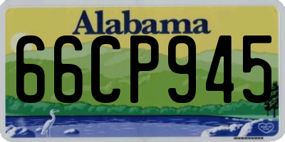 AL license plate 66CP945