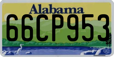 AL license plate 66CP953
